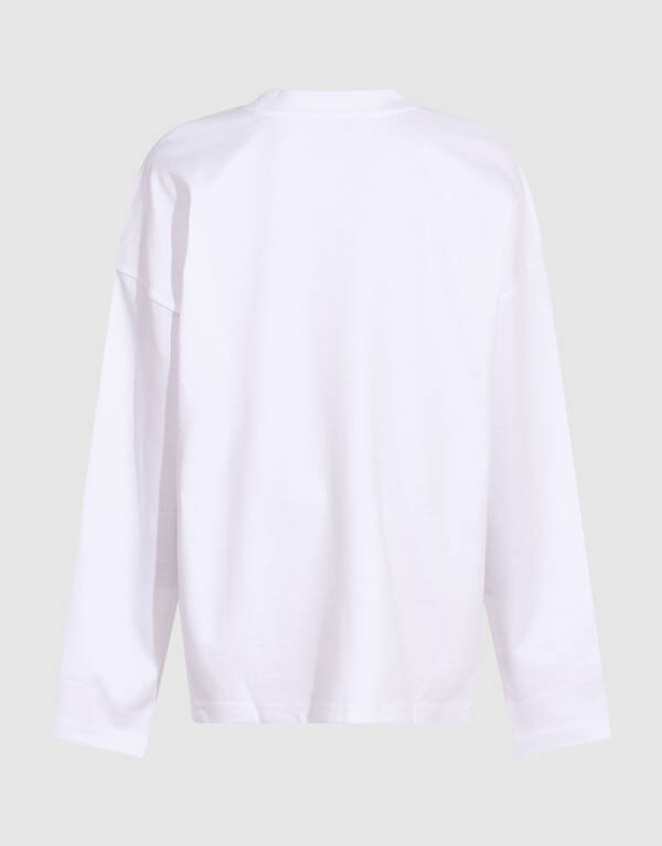 Basic Langarmshirt Wei&szlig; SHOEBY BOYS