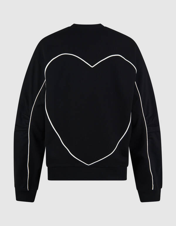 Pullover mit Herz-Artwork Schwarz SHOEBY WOMEN