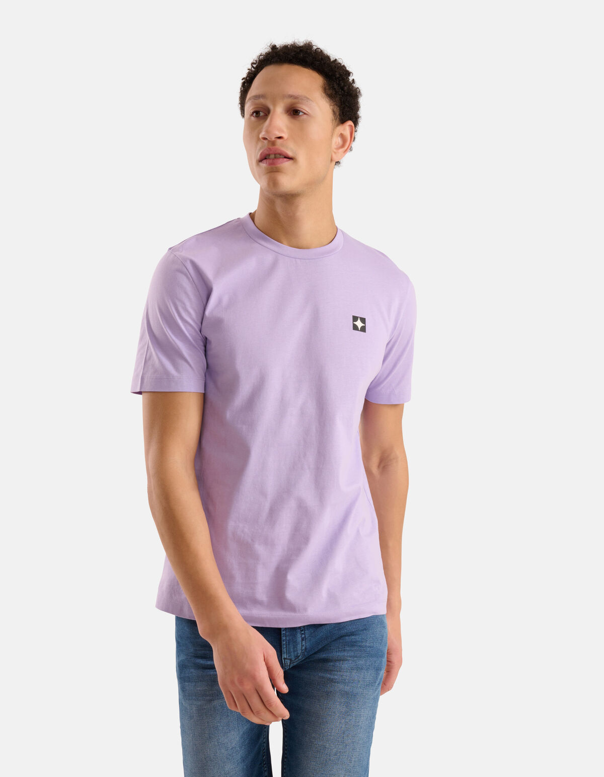 Glitzer-T-Shirt Hellviolett SHOEBY MEN