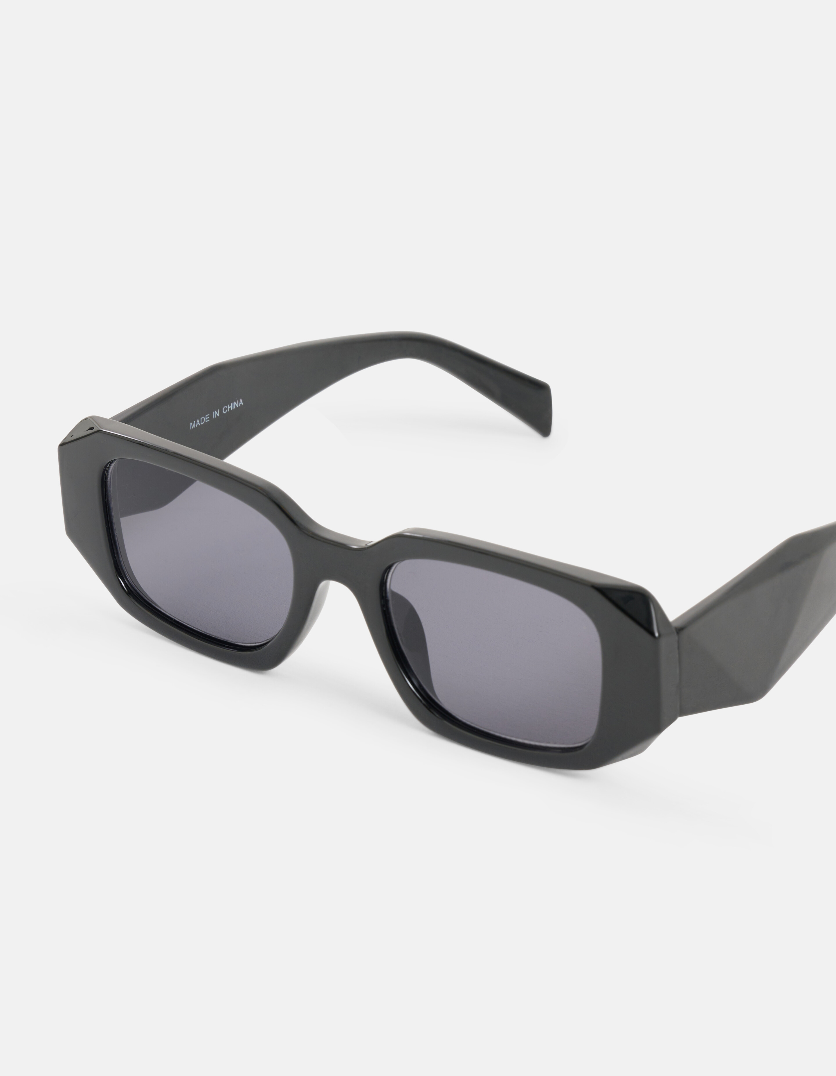 Weite rechteckige Sonnenbrille Schwarz SHOEBY ACCESSOIRES
