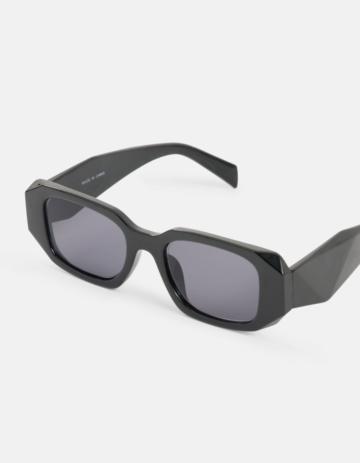 Breite rechteckige Sonnenbrille Schwarz SHOEBY ACCESSOIRES
