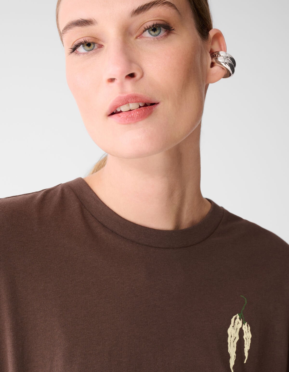 Pepper Artwork T-Shirt Braun SHOEBY WOMEN