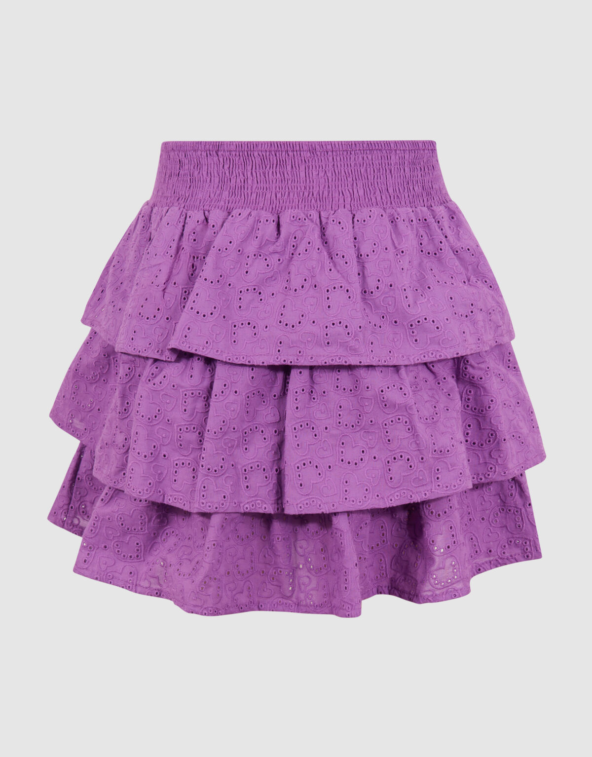 Embroidery Heart Rok Paars By Lizzy SHOEBY GIRLS