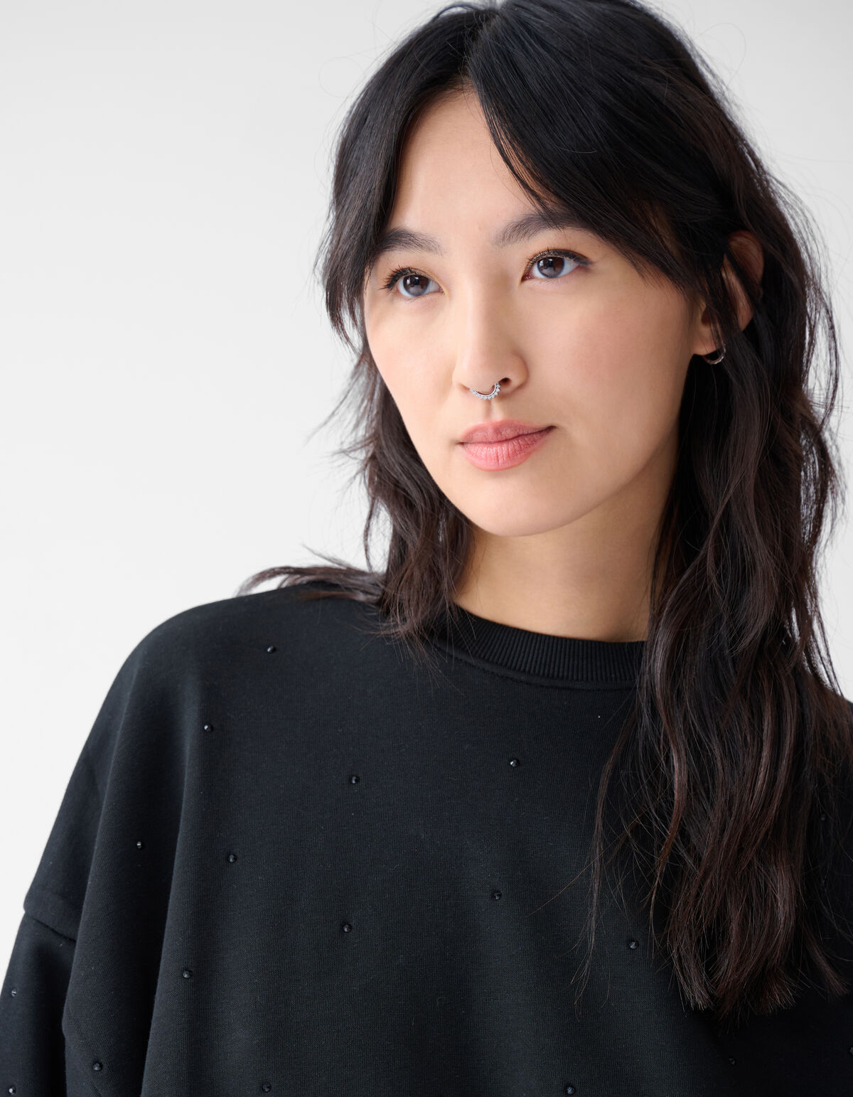 Allover-Strass-Pullover Schwarz SHOEBY WOMEN