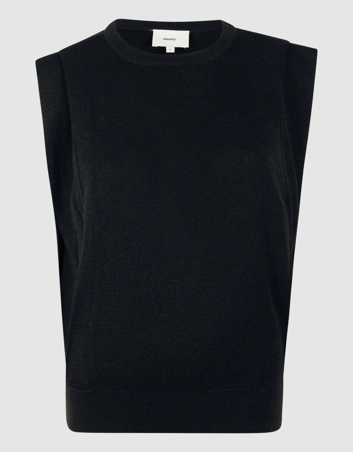 Plissiertes Oberteil mit Schulterpolstern Schwarz SHOEBY WOMEN