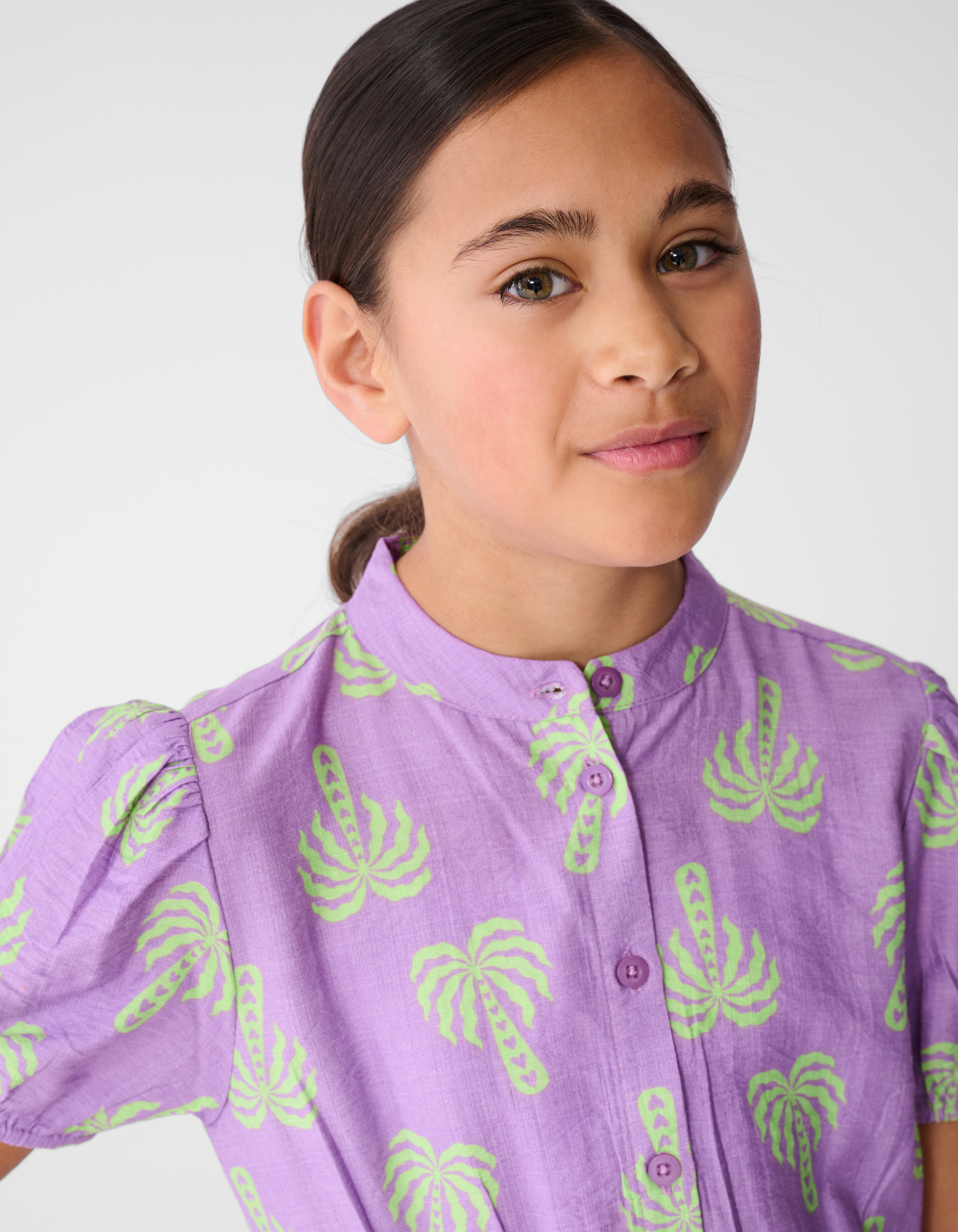 Minikleid mit Palmenmuster, Lila SHOEBY GIRLS