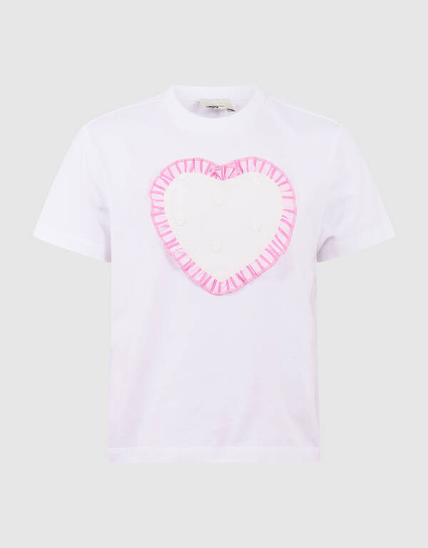 Ruffle Heart T-Shirt Wei&szlig; SHOEBY GIRLS