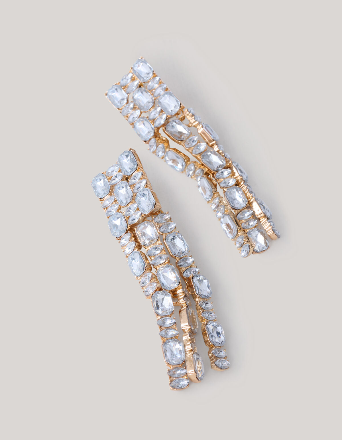 Straight Strass Oorbellen Goud SHOEBY ACCESSOIRES