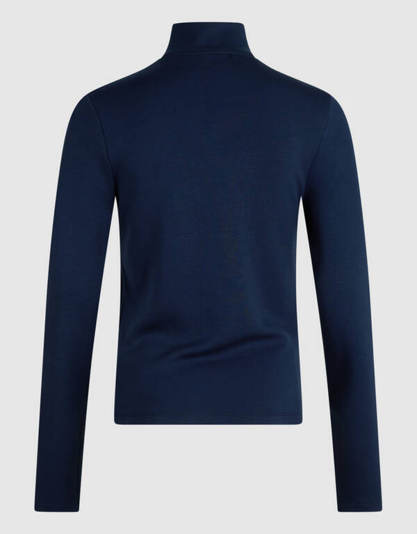 Zipper Longsleev Top Dunkelblau SHOEBY WOMEN