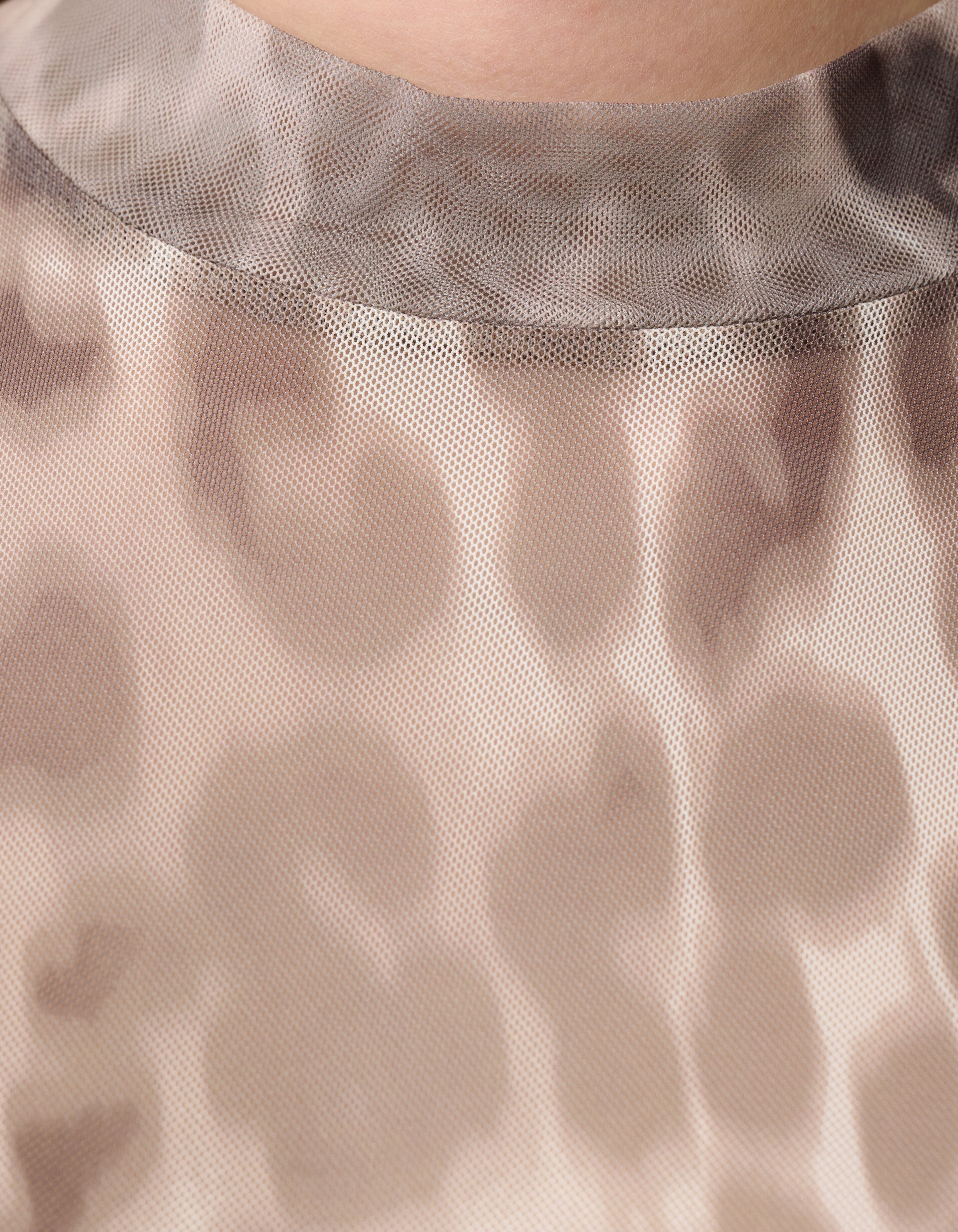 Mesh Leopard Langarmtop Hellbraun SHOEBY WOMEN