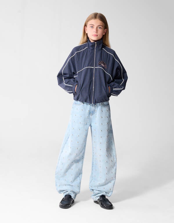 Karierte Sportliche Jacke Blau SHOEBY GIRLS
