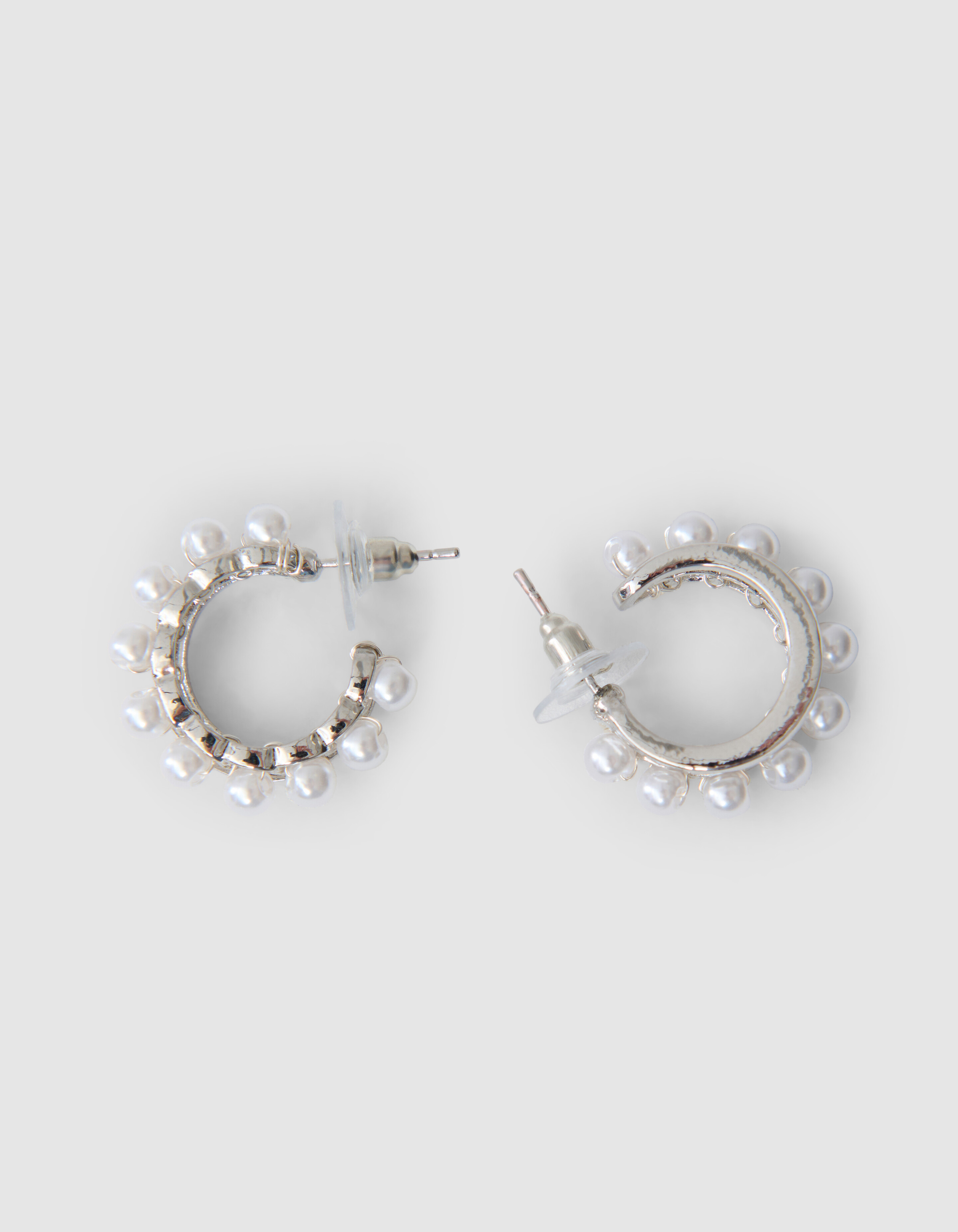 Pearl Hoop Oorbellen Zilver SHOEBY ACCESSOIRES