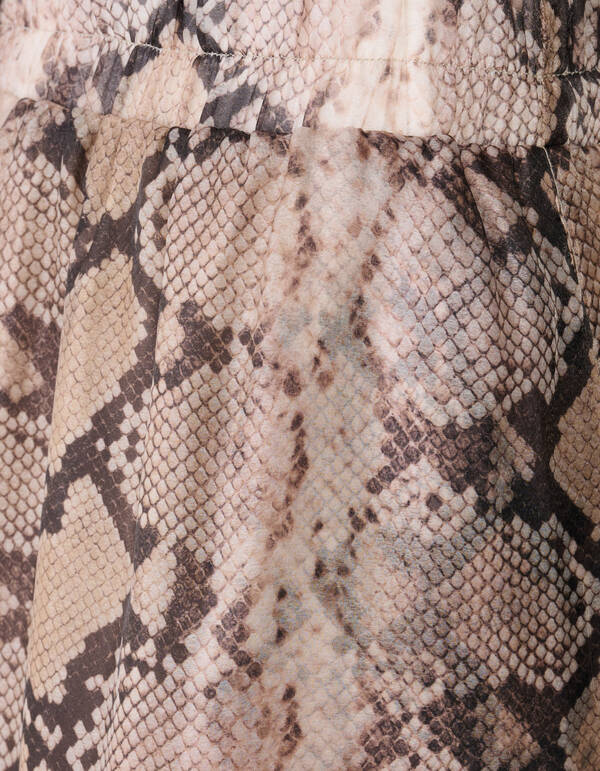 Schlange R&uuml;sche Maxi Rock Hellbraun SHOEBY WOMEN