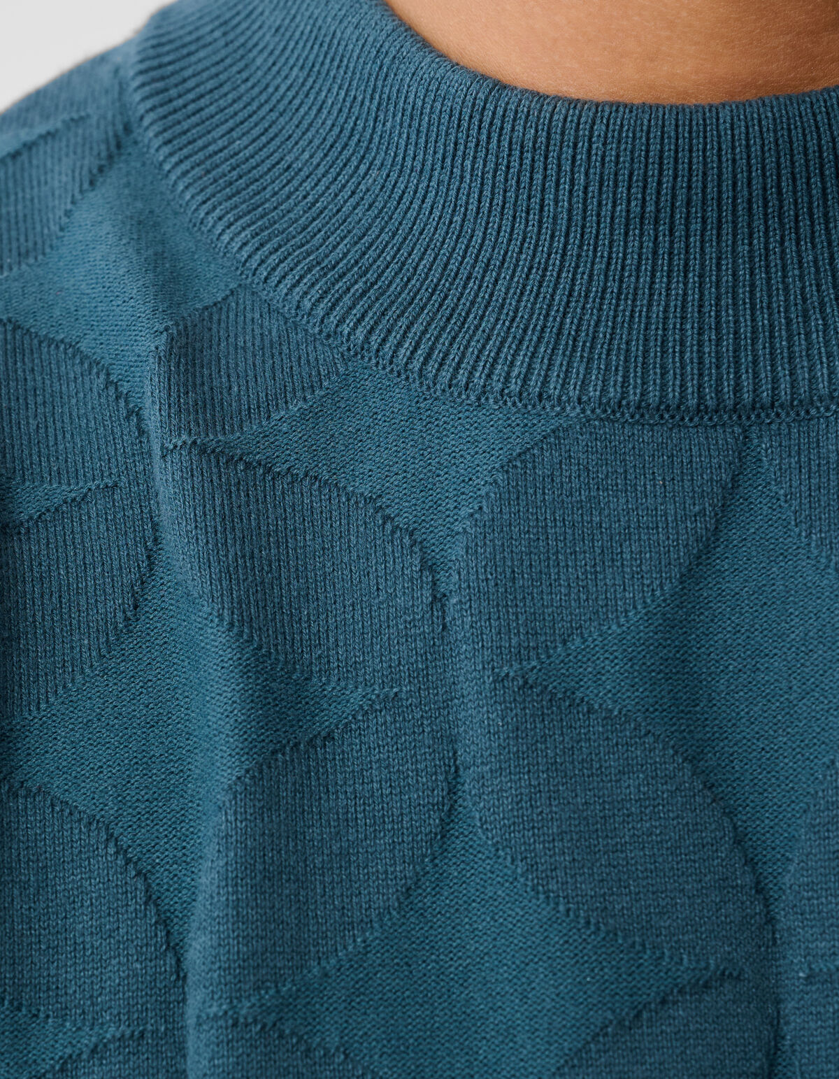 Glitzernder Strickpullover Dunkelgrün SHOEBY MEN