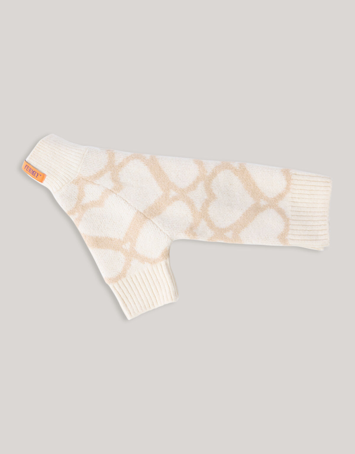 Herz gedruckt Hund Pullover Off White SHOEBY ACCESSOIRES