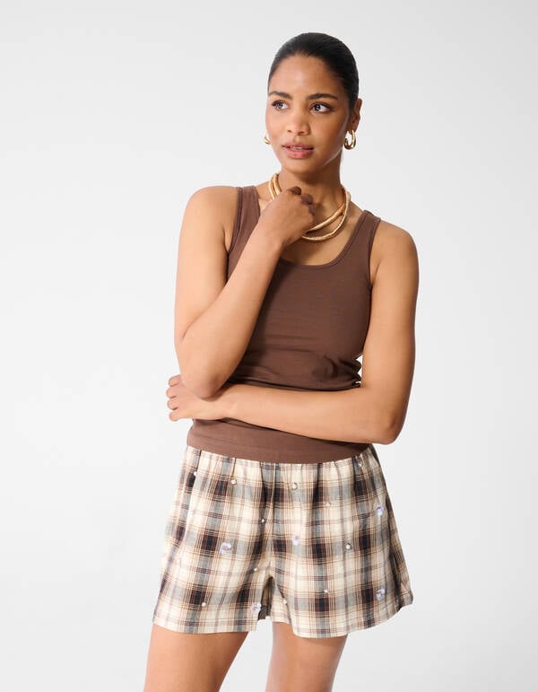 Basic Tanktop Hellbraun SHOEBY WOMEN