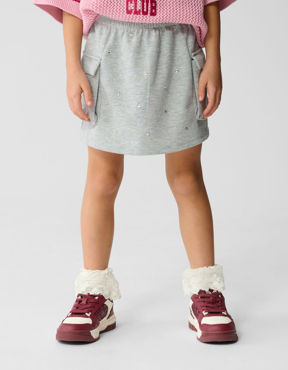Strass Cargo Mini Rock Hellgrau SHOEBY GIRLS