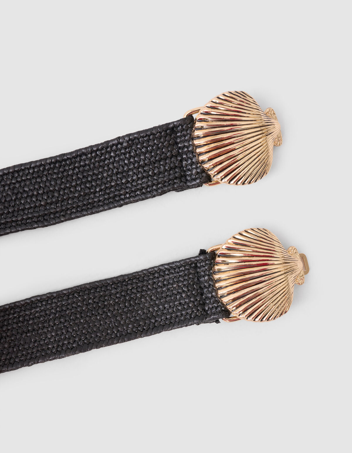 Geflochtener Muschelgürtel Schwarz SHOEBY ACCESSOIRES