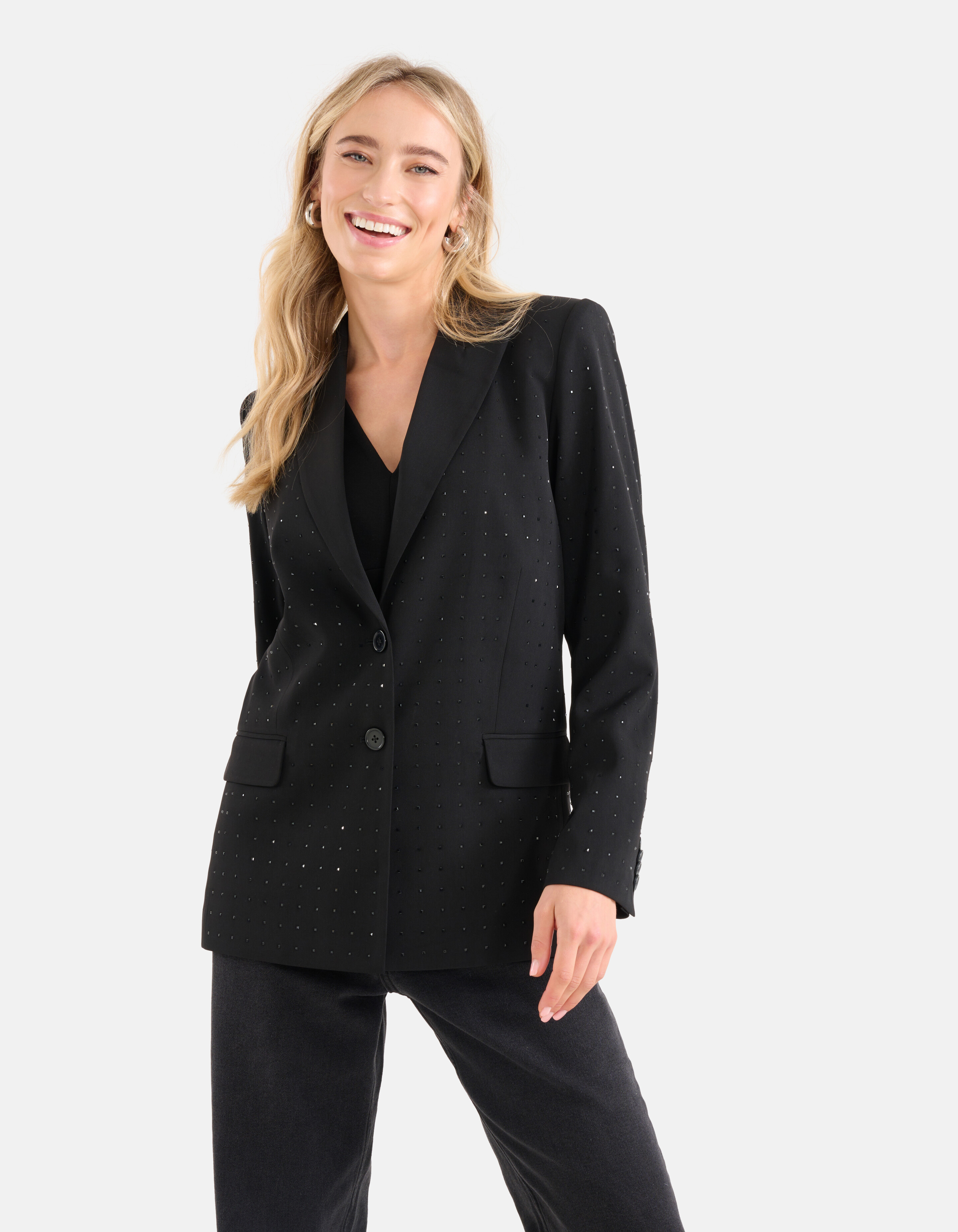 Strassbesetzter Blazer Schwarz von Nicolette SHOEBY WOMEN