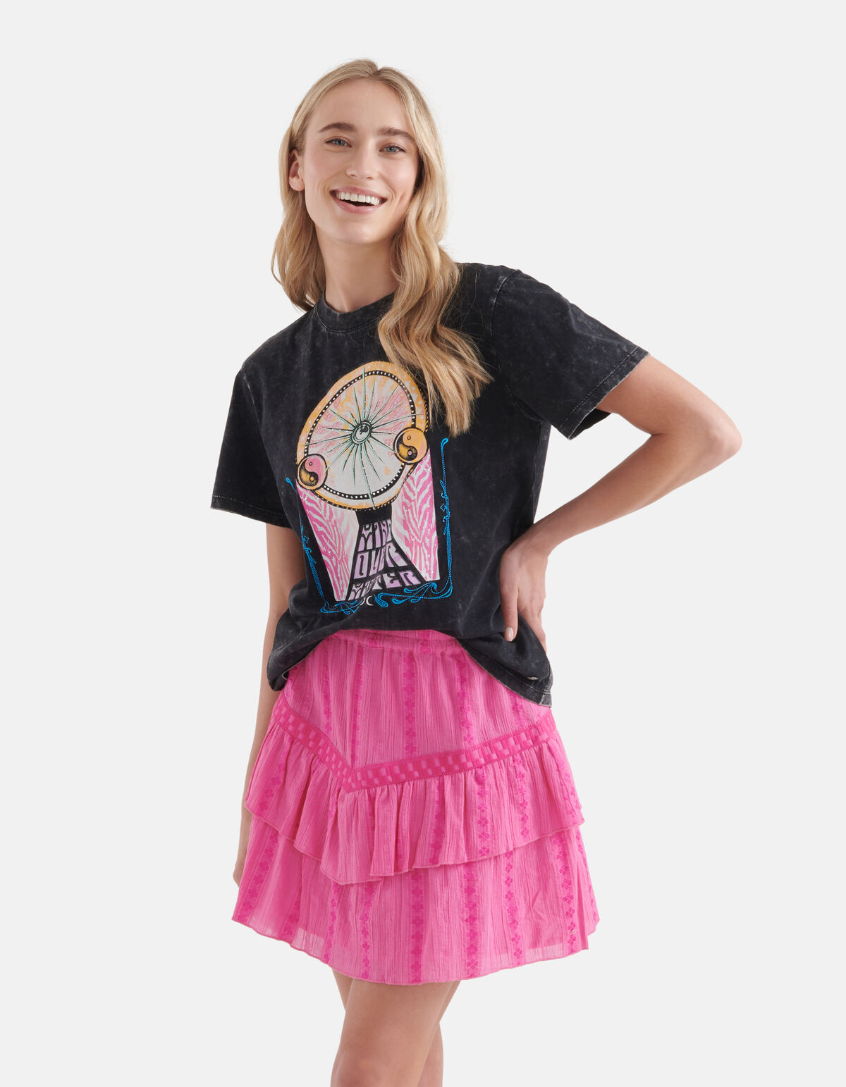 Artwork T-shirt Dunkelgrau von Nicolette SHOEBY WOMEN