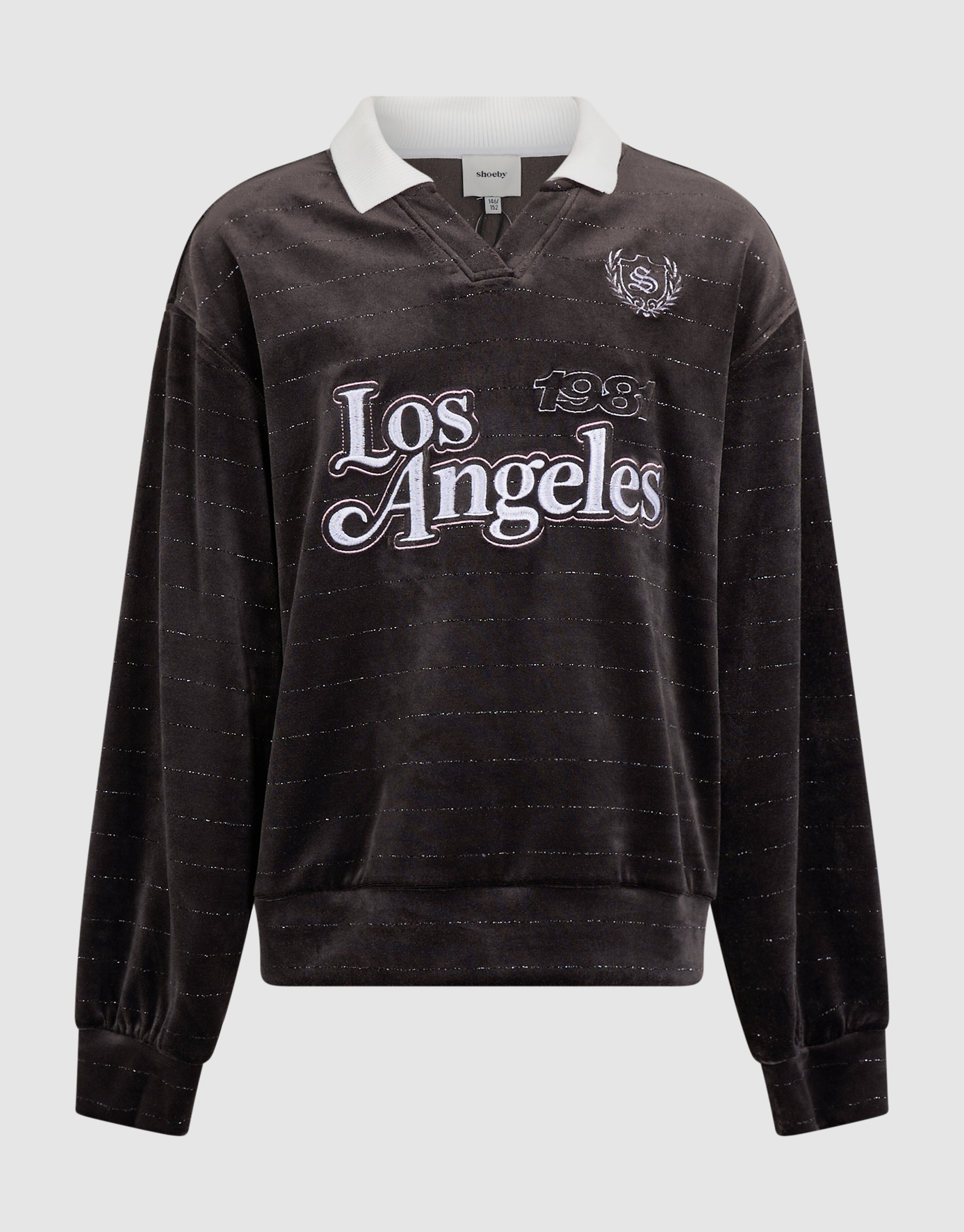 Velvet Sporty Longsleeve-Top Dunkelbraun SHOEBY GIRLS