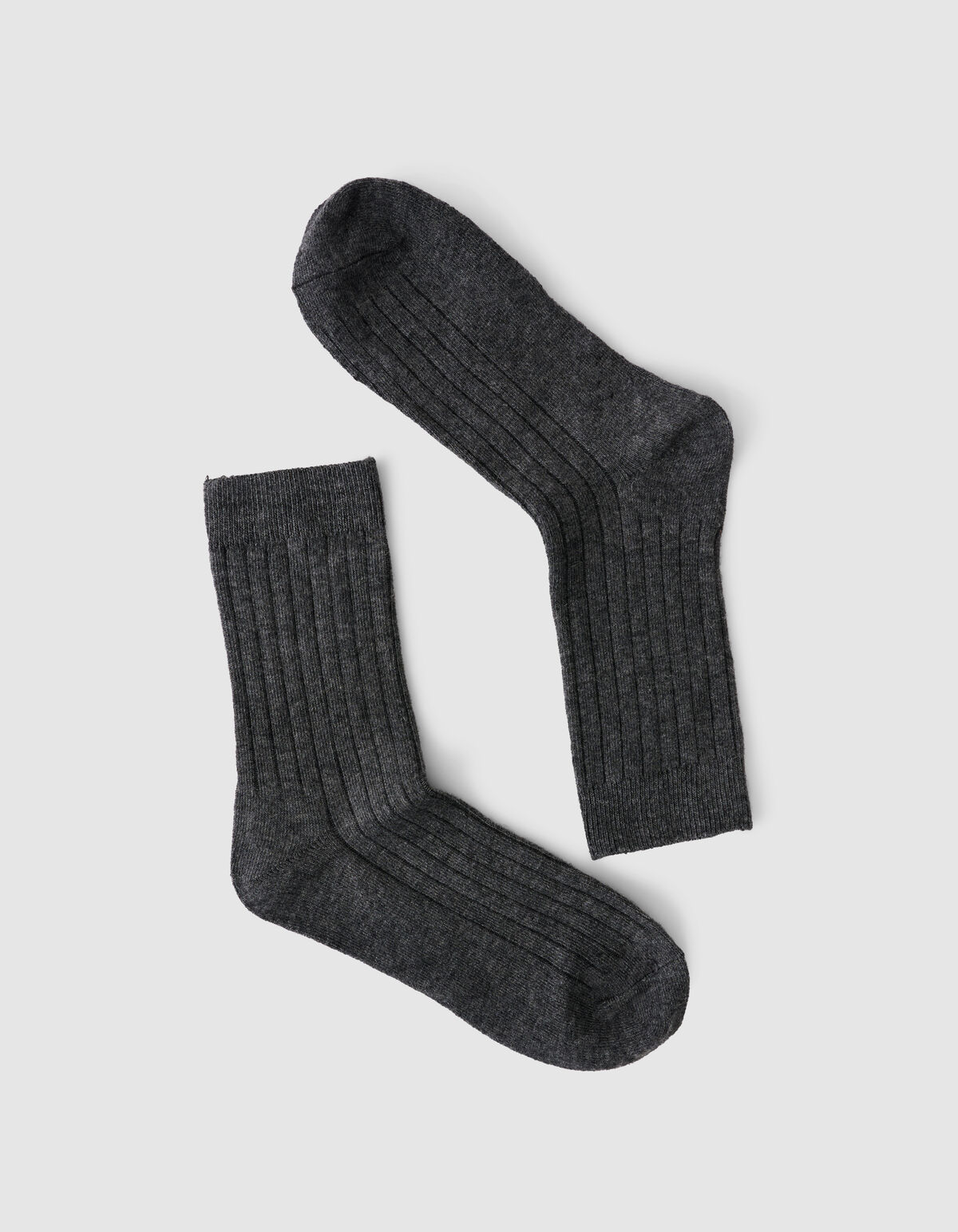 Gerippte Socke Dunkelgrau SHOEBY ACCESSOIRES