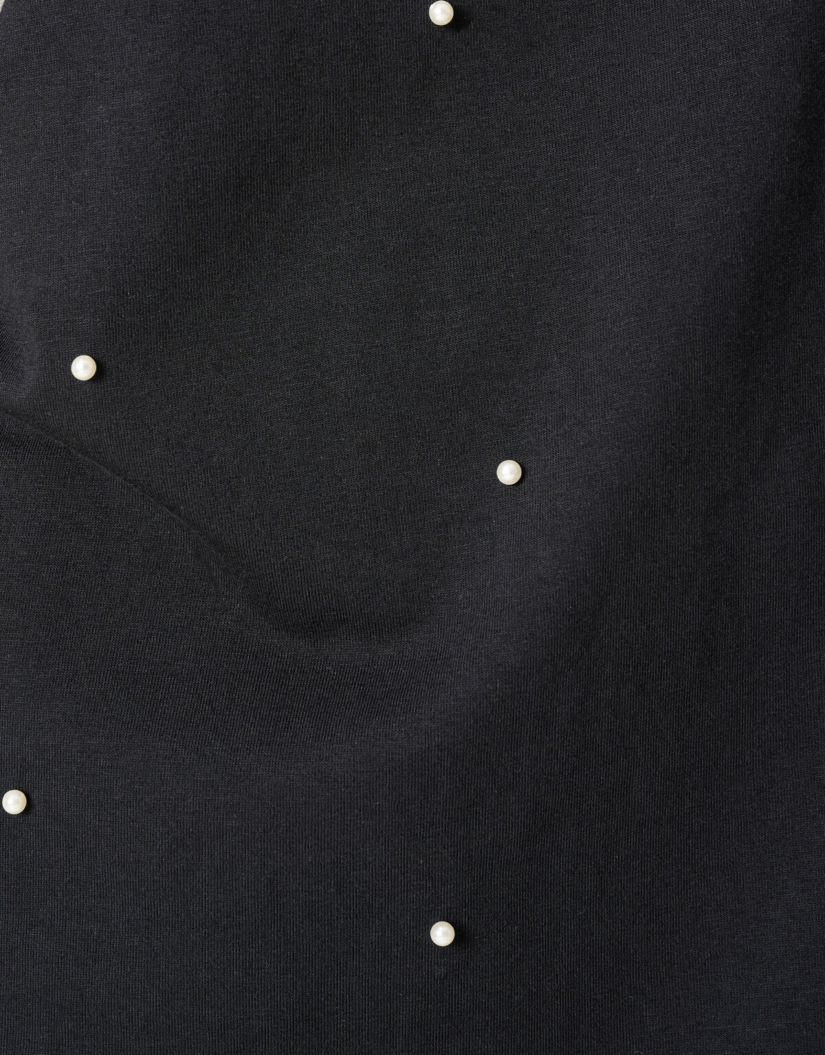 Perlen-T-Shirt Schwarz SHOEBY WOMEN