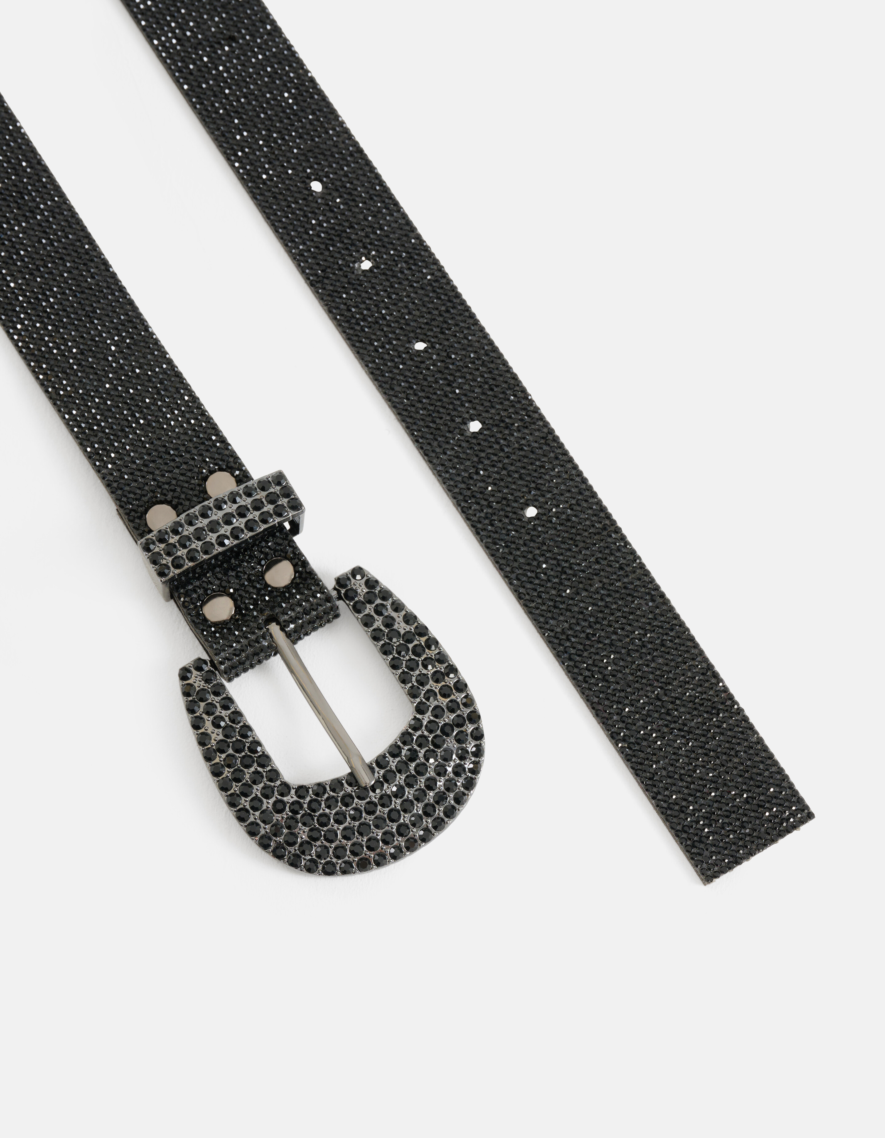 Strassgürtel Schwarz SHOEBY ACCESSOIRES