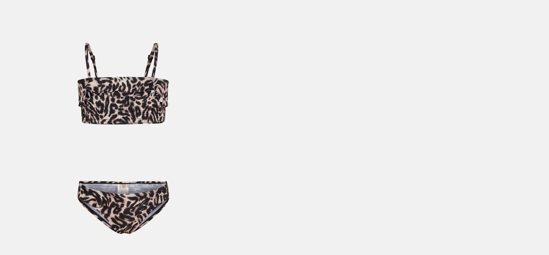 Smock Bikini mit Leopardenmuster Braun SHOEBY GIRLS