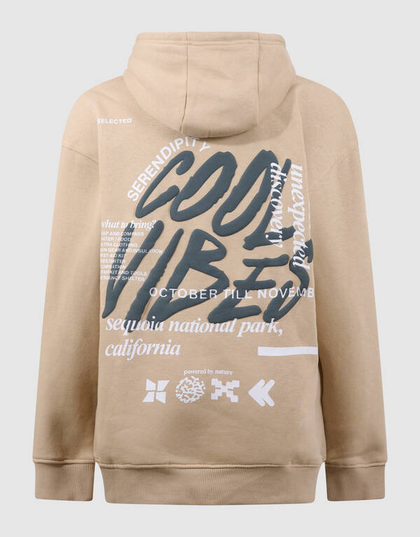 Cool Vibes Kunstwerk Hoodie Beige SHOEBY BOYS