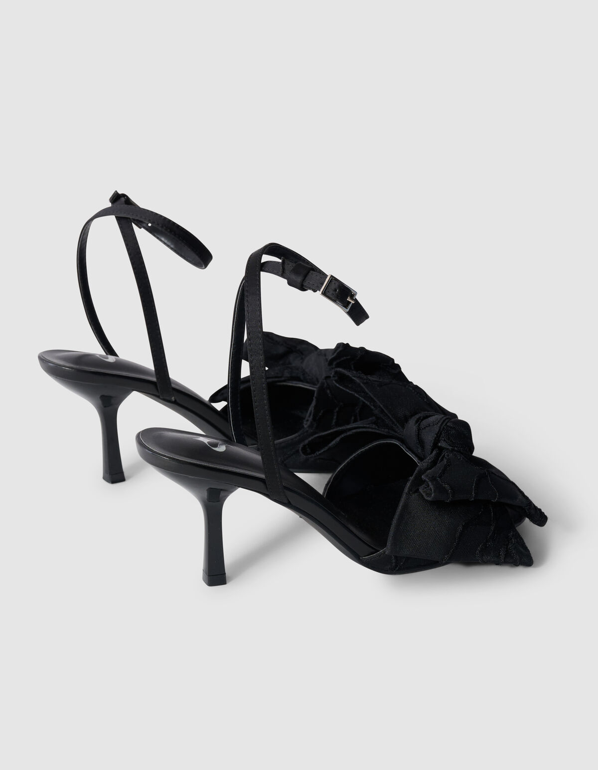 Jacquard Bow Heels Schwarz SHOEBY SHOES