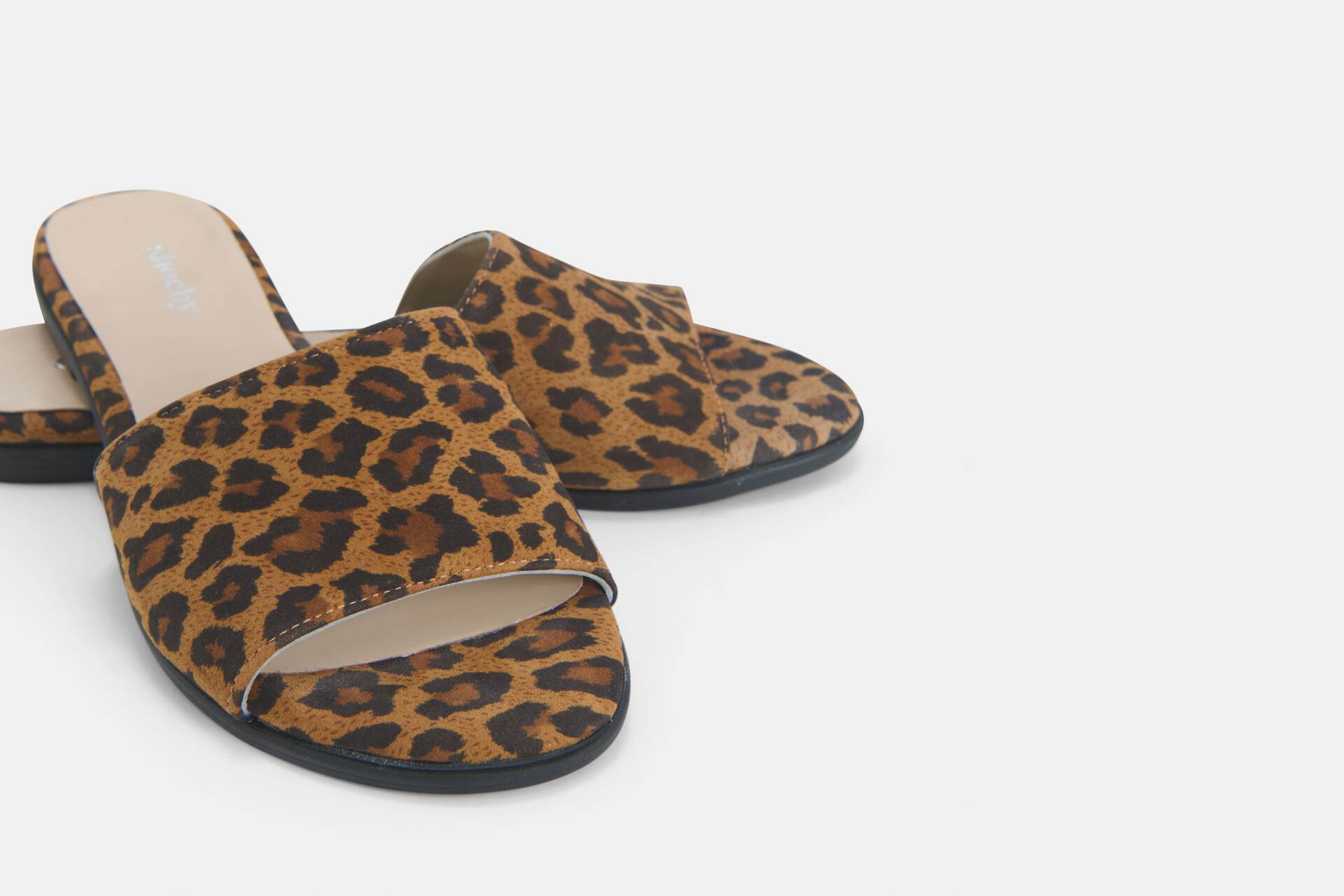 Leopardenslipper aus Leder SCHOENEN SHOEBY