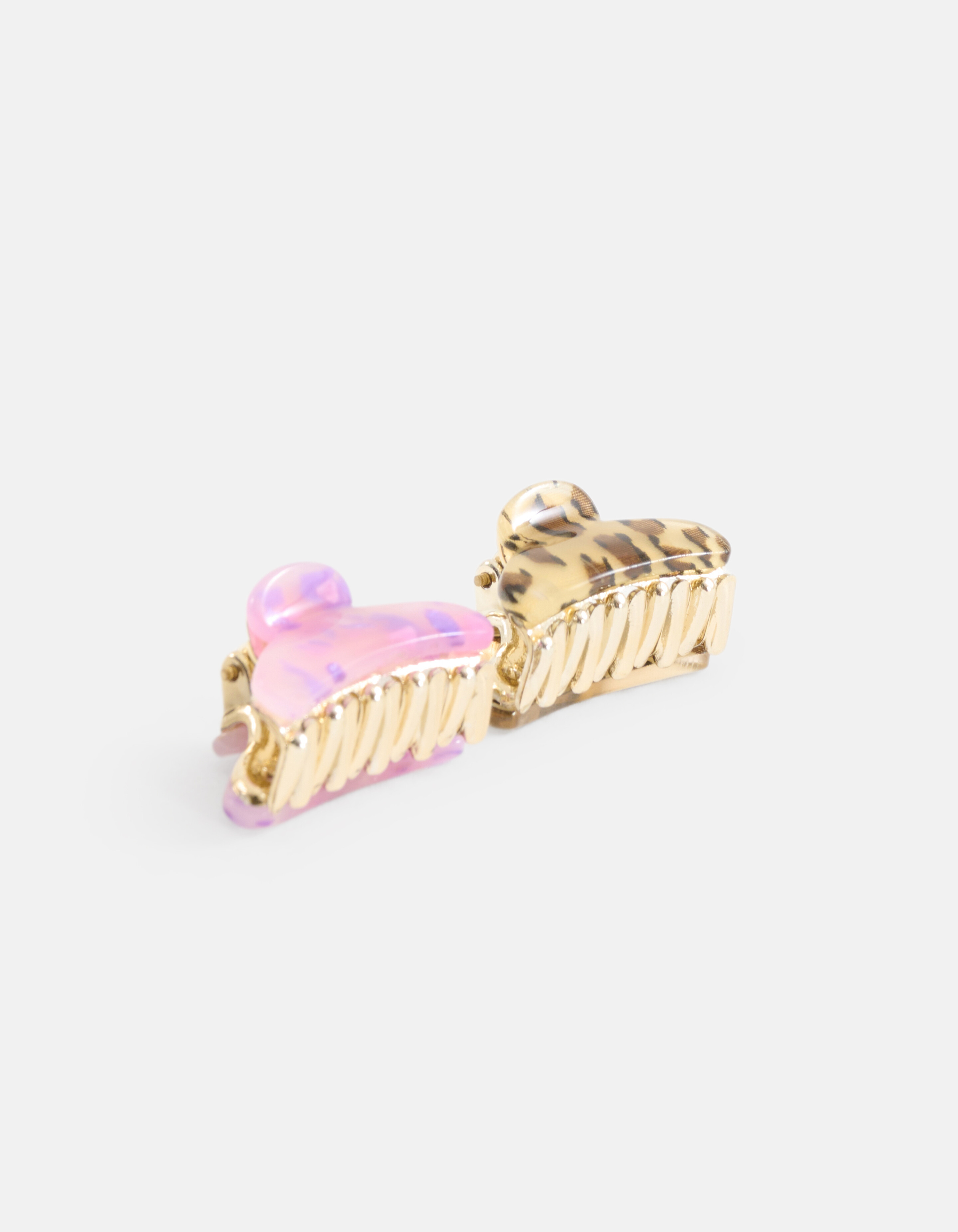 Bedrucktes Haarspangen-Set Lila/Braun SHOEBY ACCESSOIRES