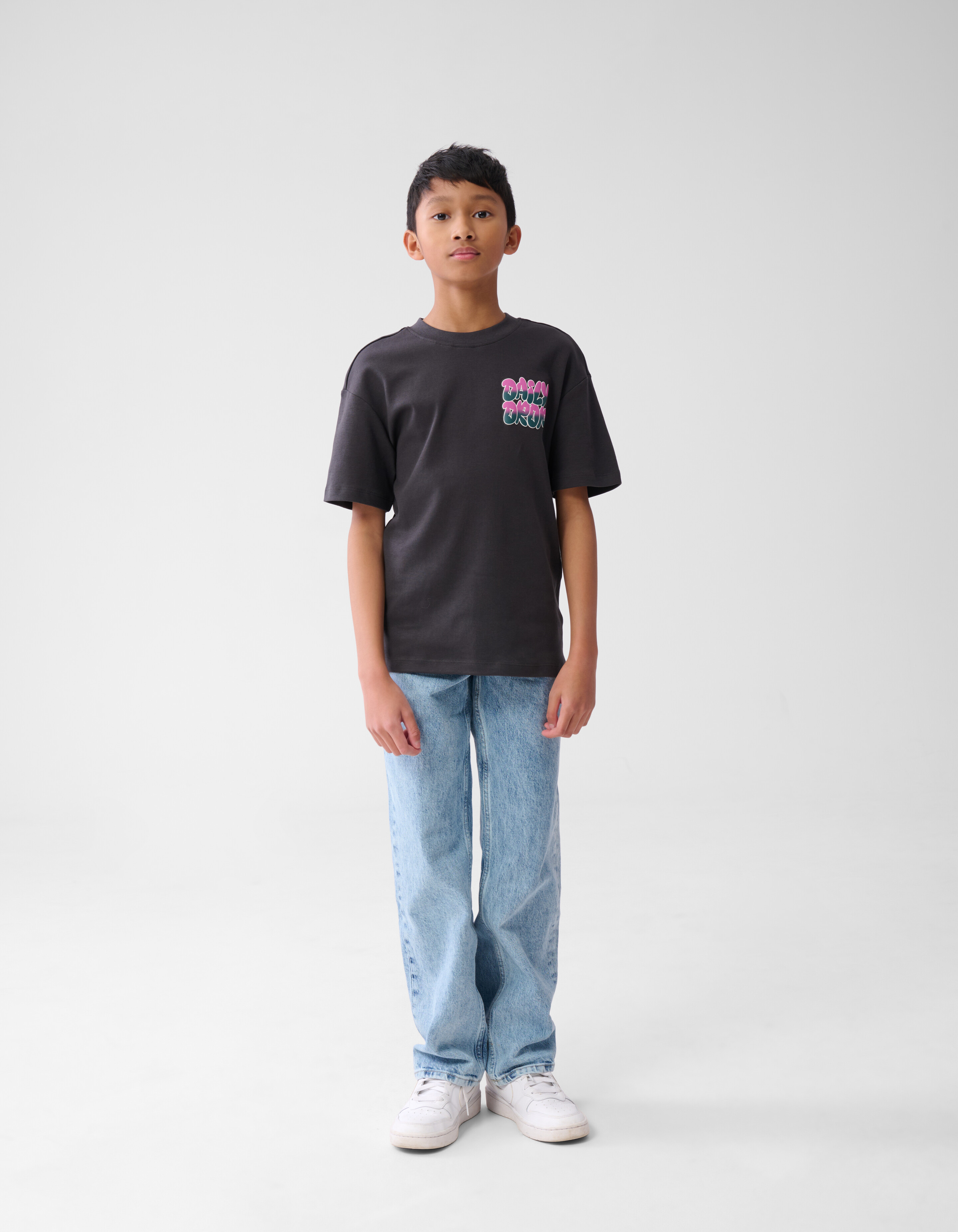 Text-T-Shirt Dunkelgrau SHOEBY BOYS