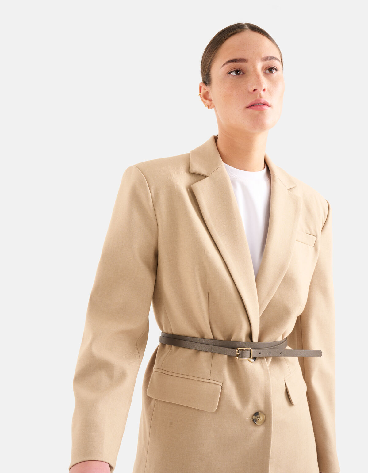 Schmaler Doppelgurt Grau SHOEBY ACCESSOIRES