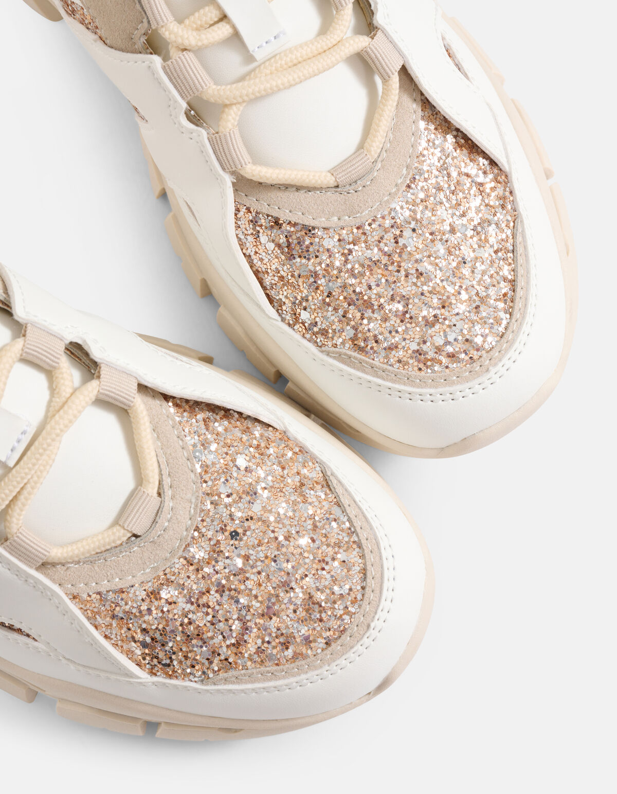 Glitzer Turnschuhe Beige SHOEBY SHOES
