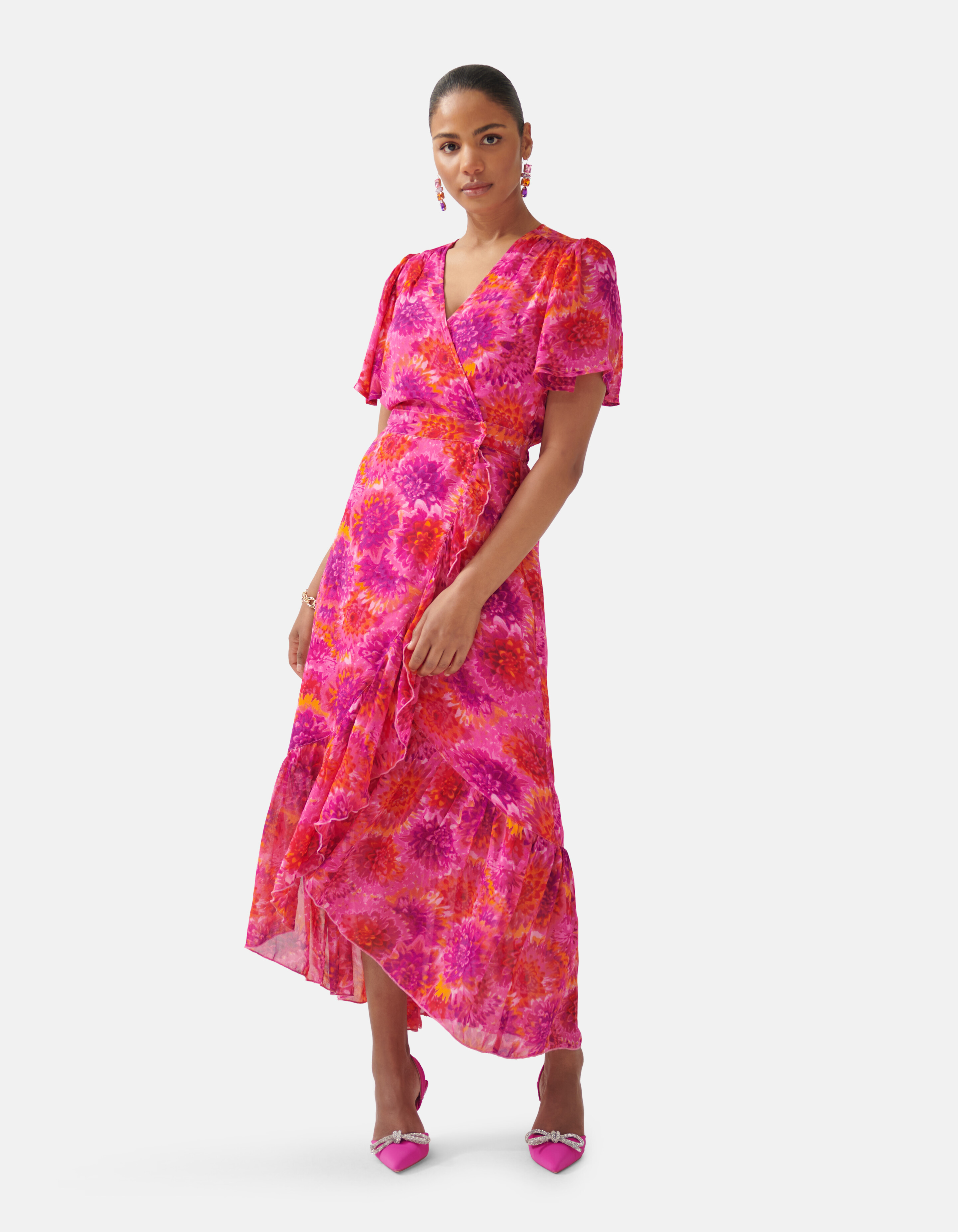 Bedrucktes Kleid Pink By Fred SHOEBY WOMEN