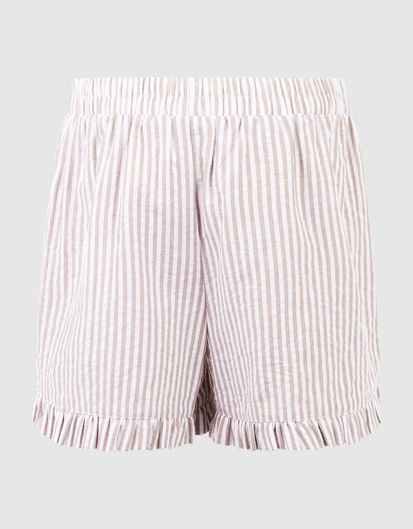 Bluse mit Nadelstreifen-Stickerei Braun SHOEBY GIRLS