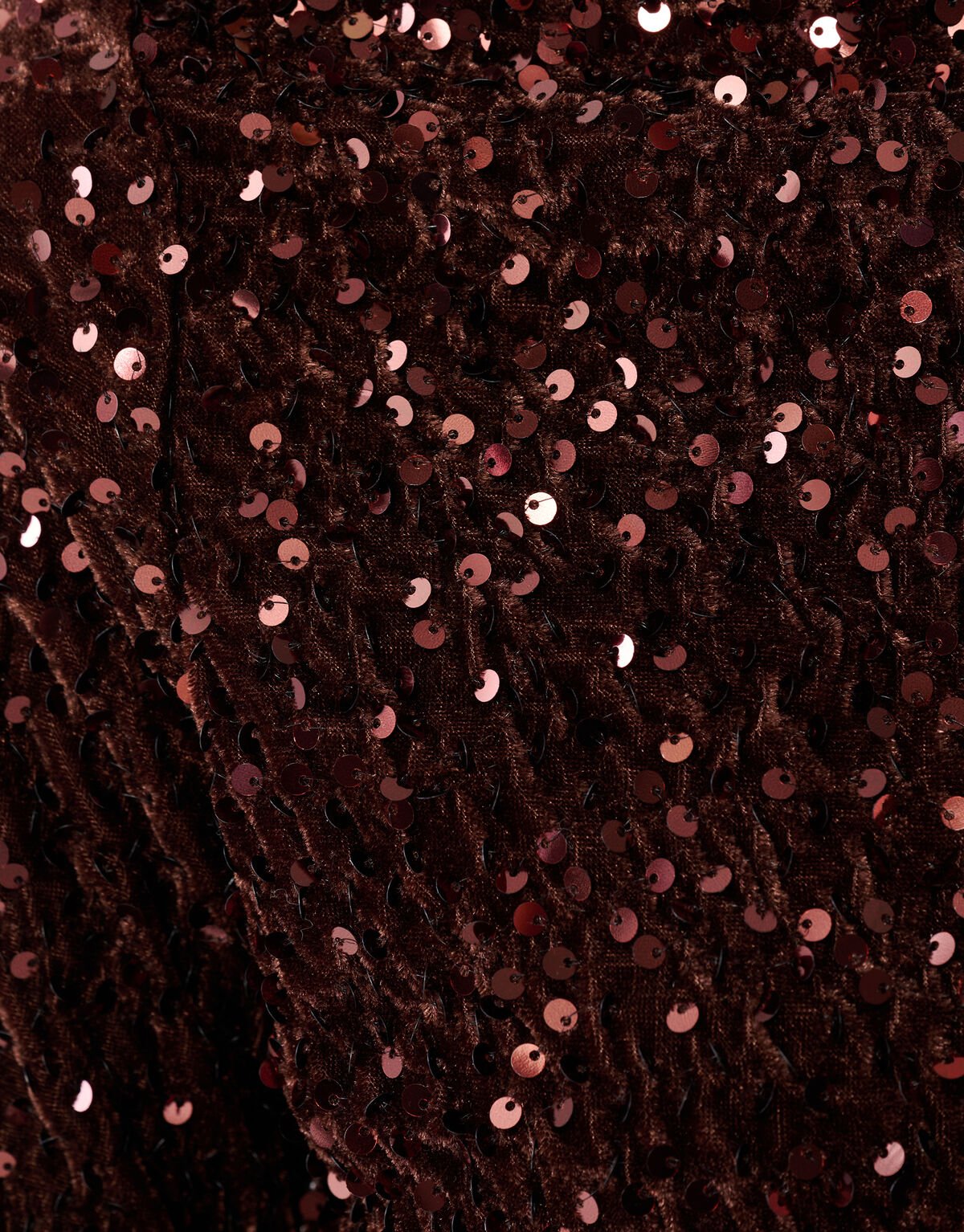 Paillettenoberteil mit ausgestellten Ärmeln, braun SHOEBY WOMEN