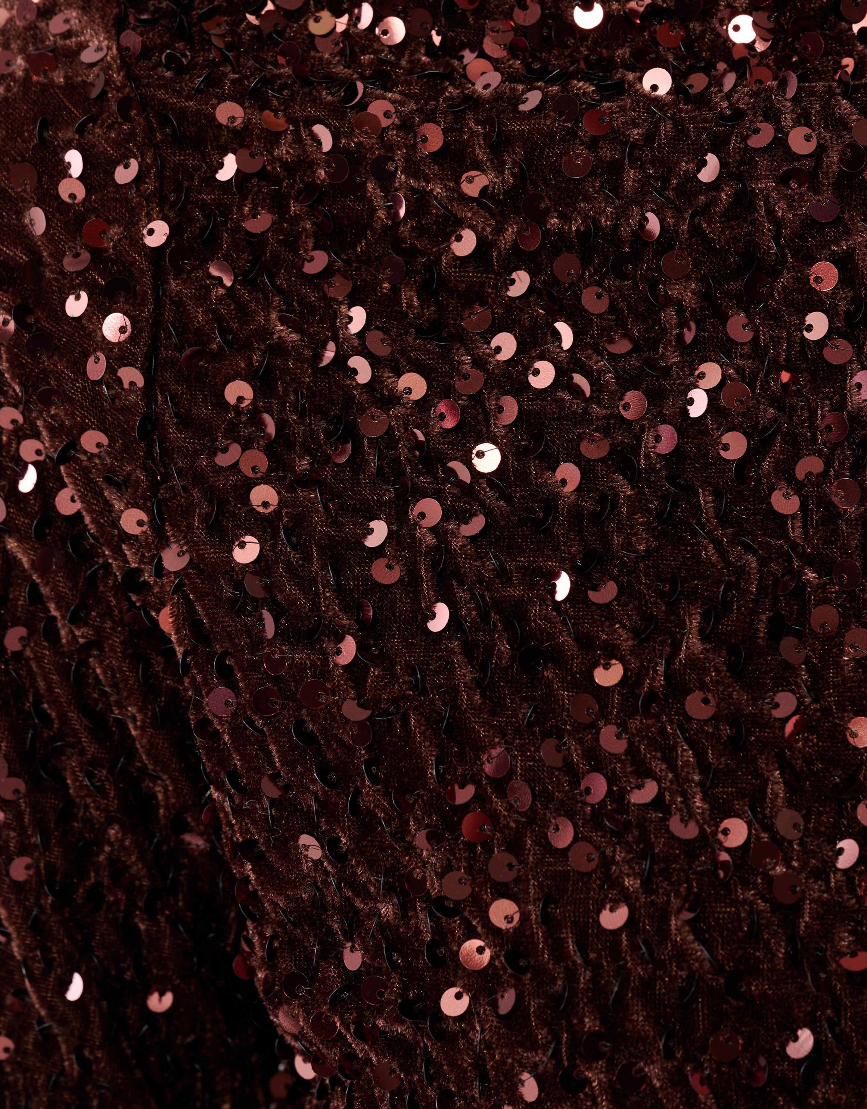 Paillettenoberteil mit ausgestellten Ärmeln, braun SHOEBY WOMEN