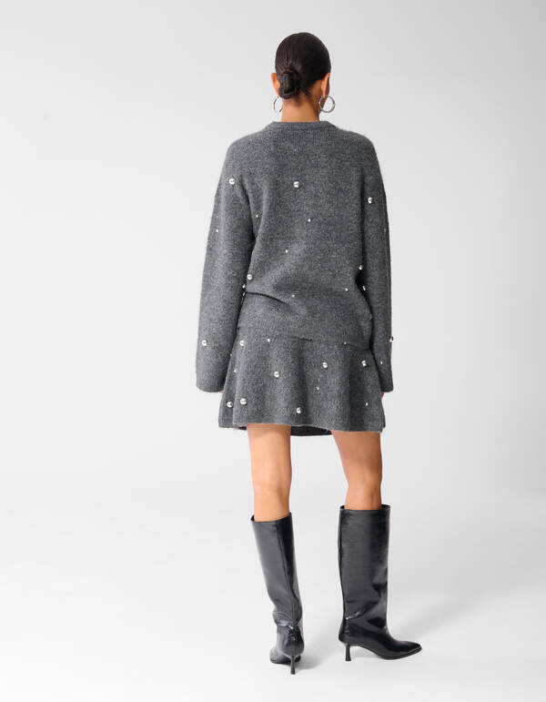 Stud Strickpullover grau SHOEBY WOMEN