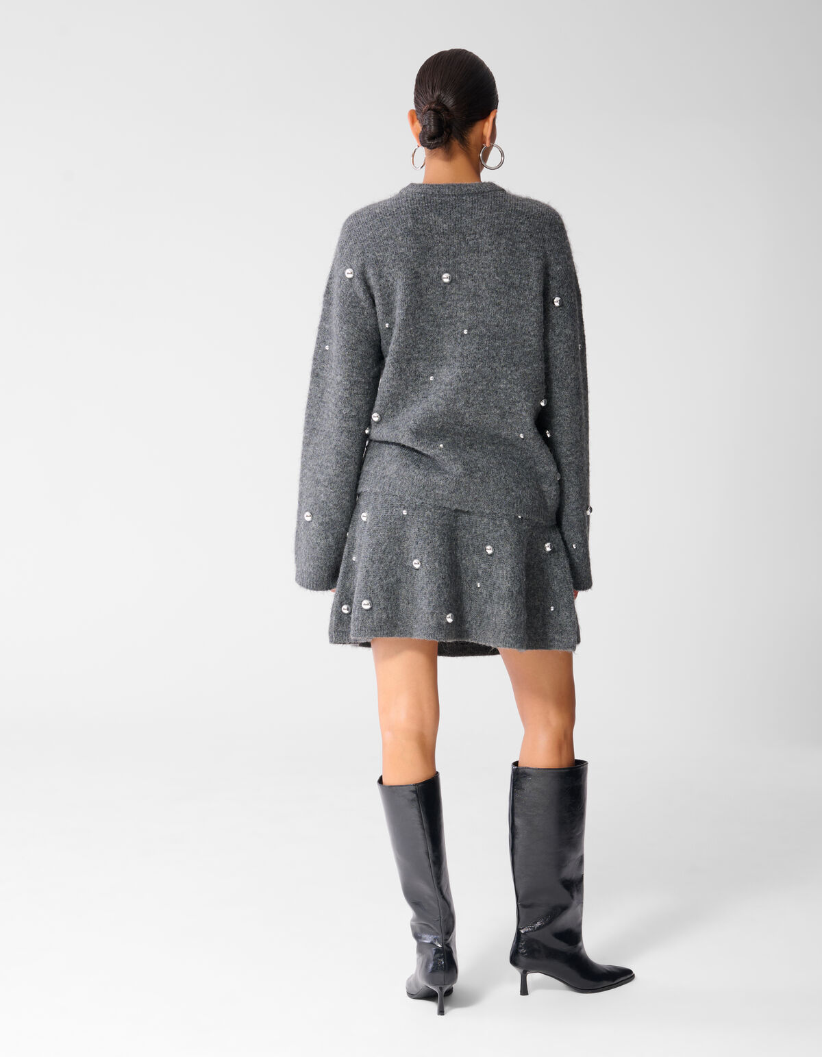 Stud Strickpullover grau SHOEBY WOMEN
