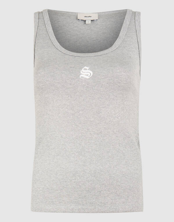 Lurex Shoeby Logo Tanktop Silber SHOEBY WOMEN