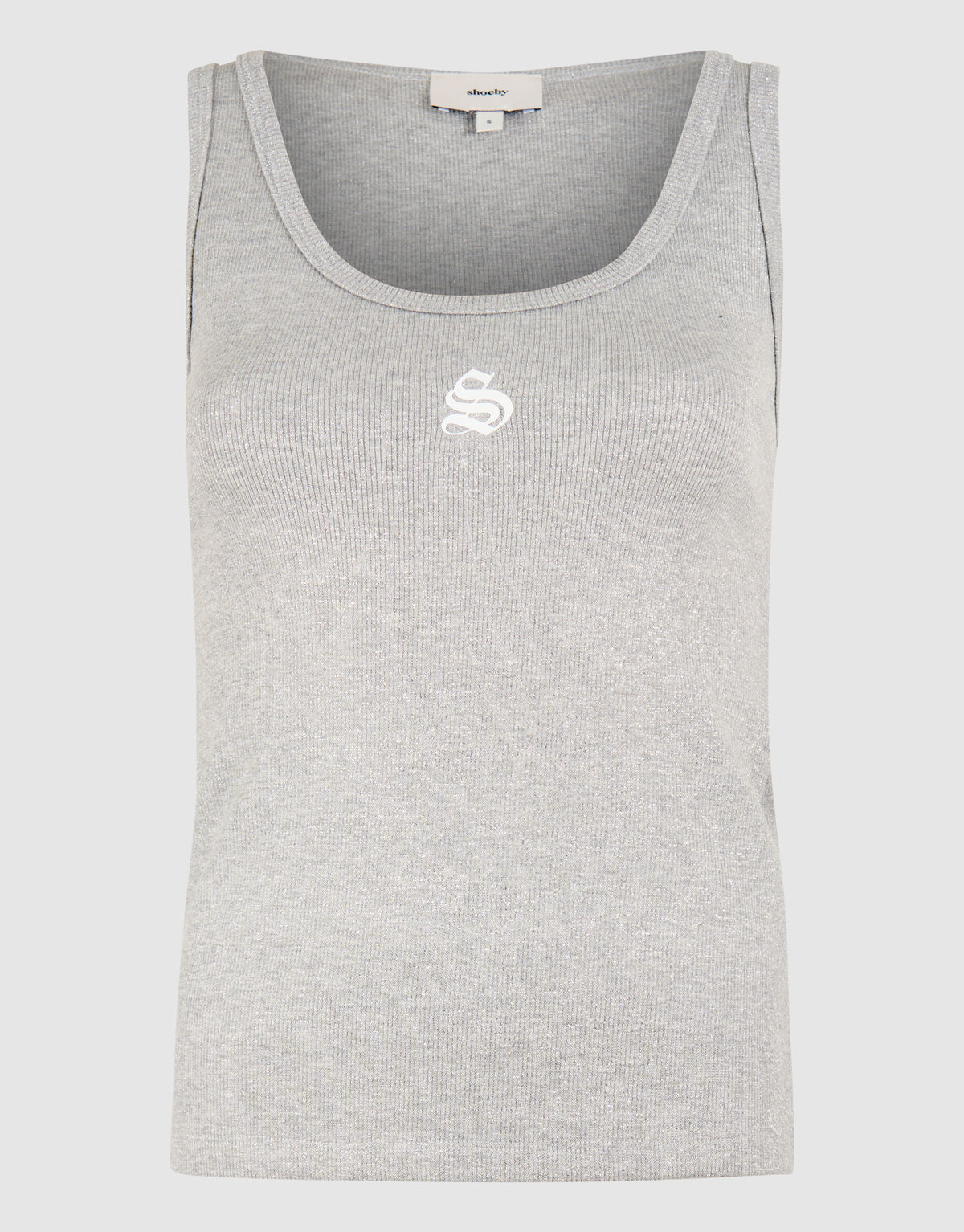 Lurex Shoeby Logo Tanktop Silber SHOEBY WOMEN