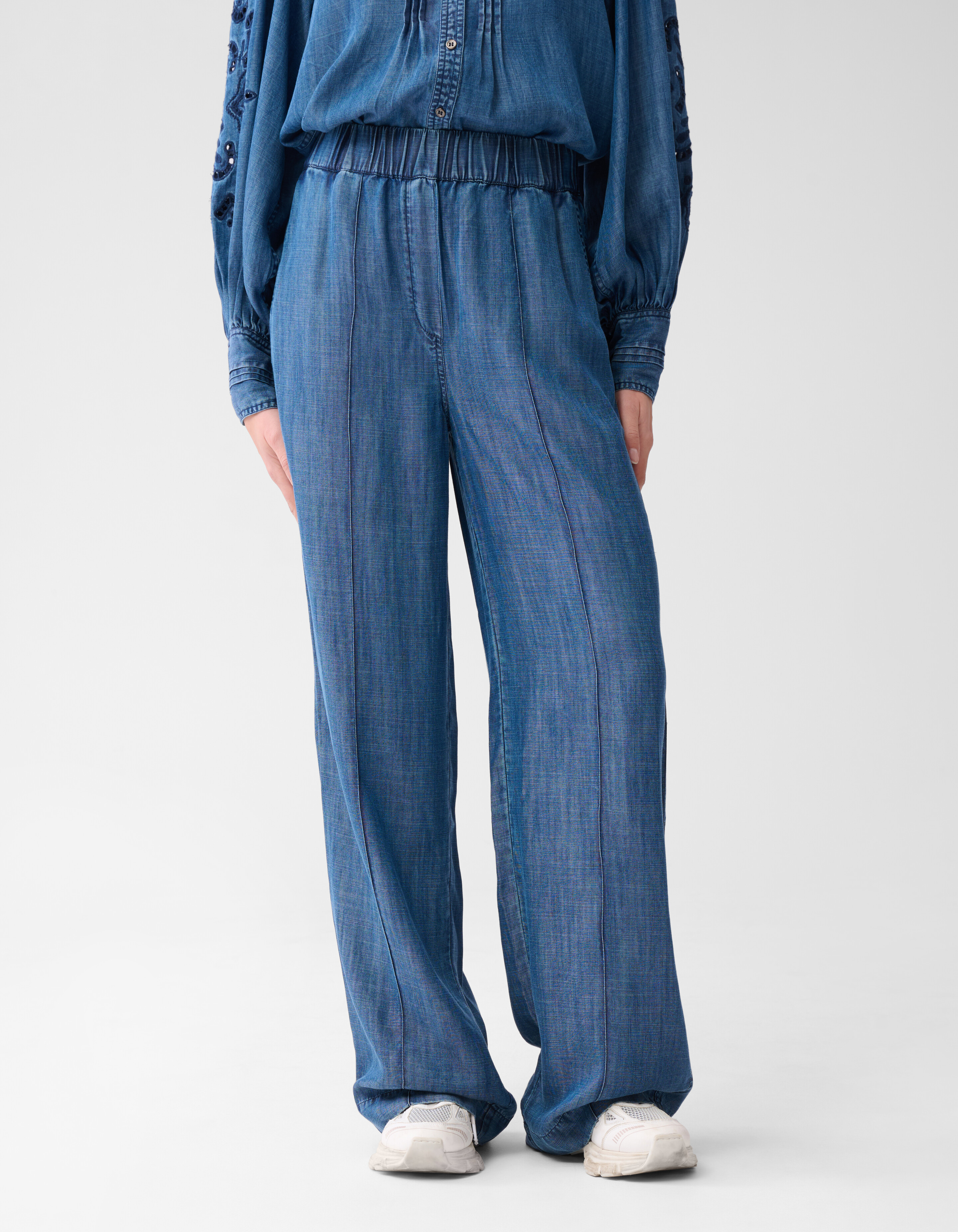 Weit geschnittene Pintuck-Hose Blau von Mieke SHOEBY WOMEN