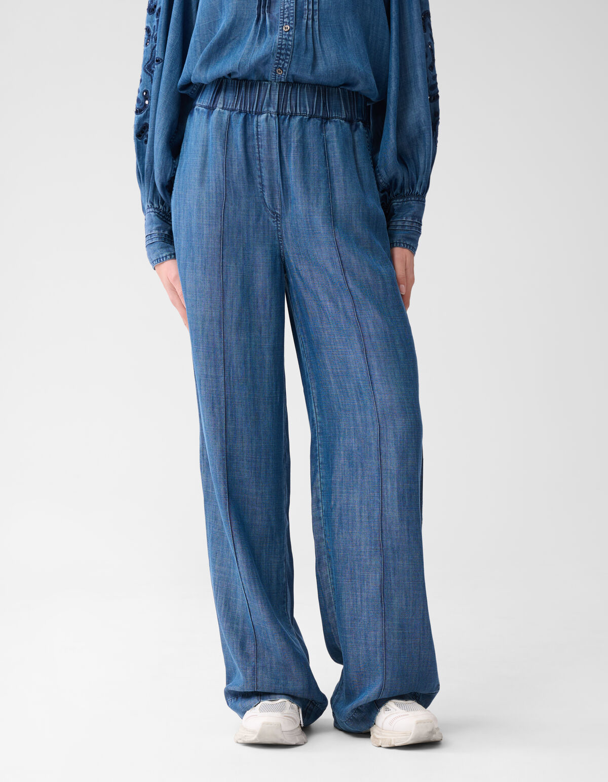 Weit geschnittene Pintuck-Hose Blau von Mieke SHOEBY WOMEN