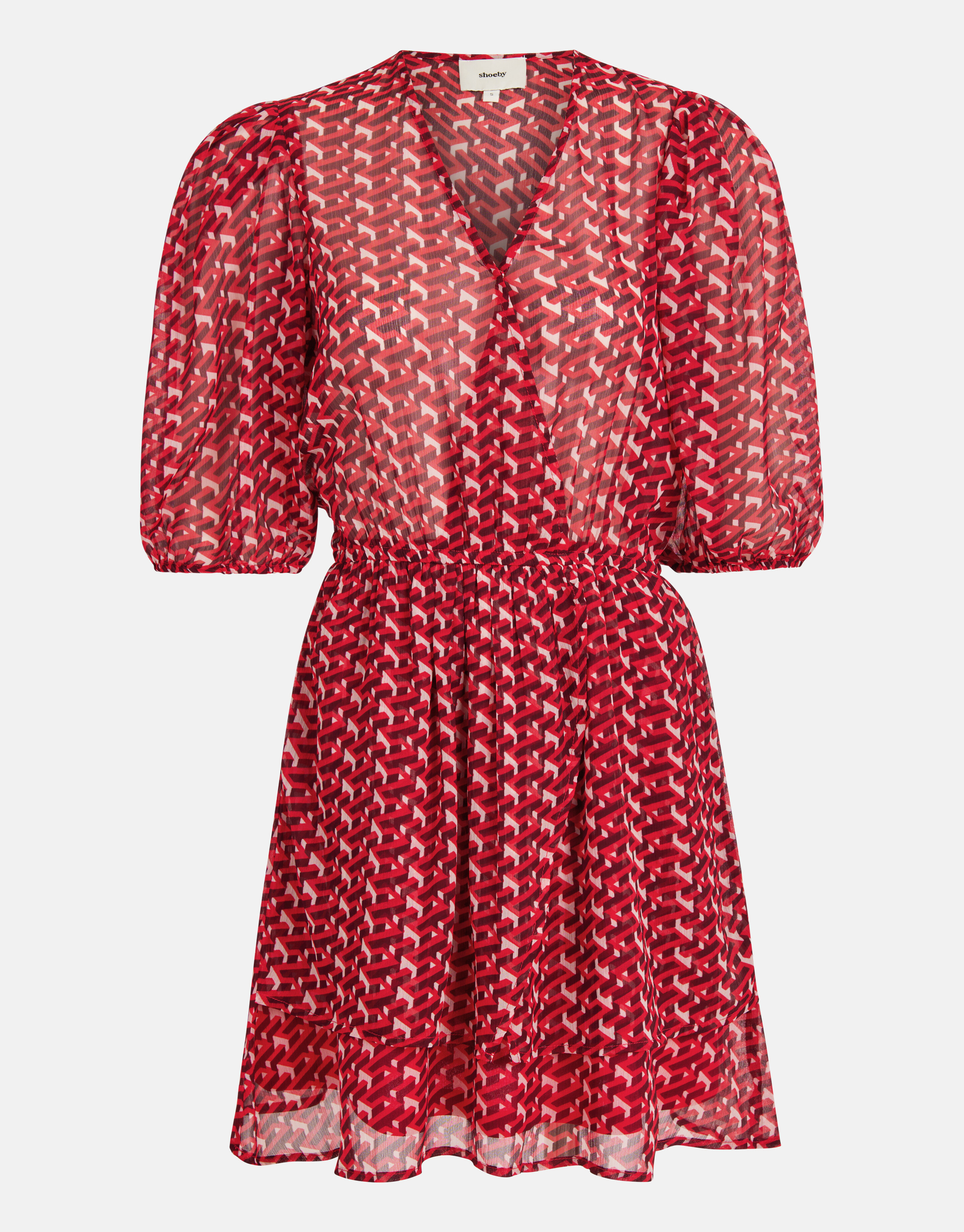 Retro Chiffonkleid Rot SHOEBY WOMEN