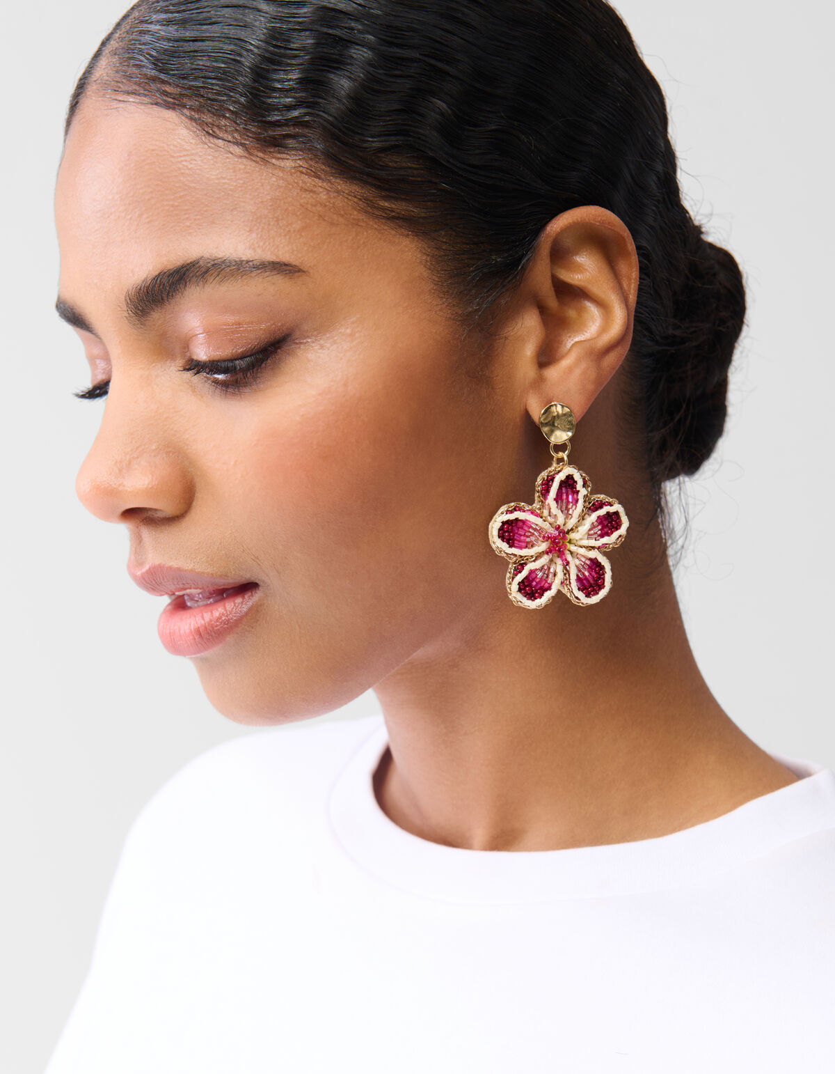 Tropische Ohrringe Rosa SHOEBY ACCESSOIRES