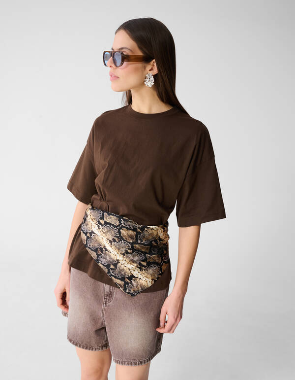 Oversized Knot T-Shirt Braun SHOEBY WOMEN