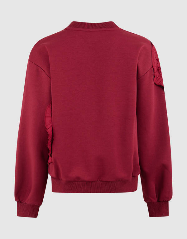 Ruffle Heart Pullover Dunkelrot SHOEBY GIRLS